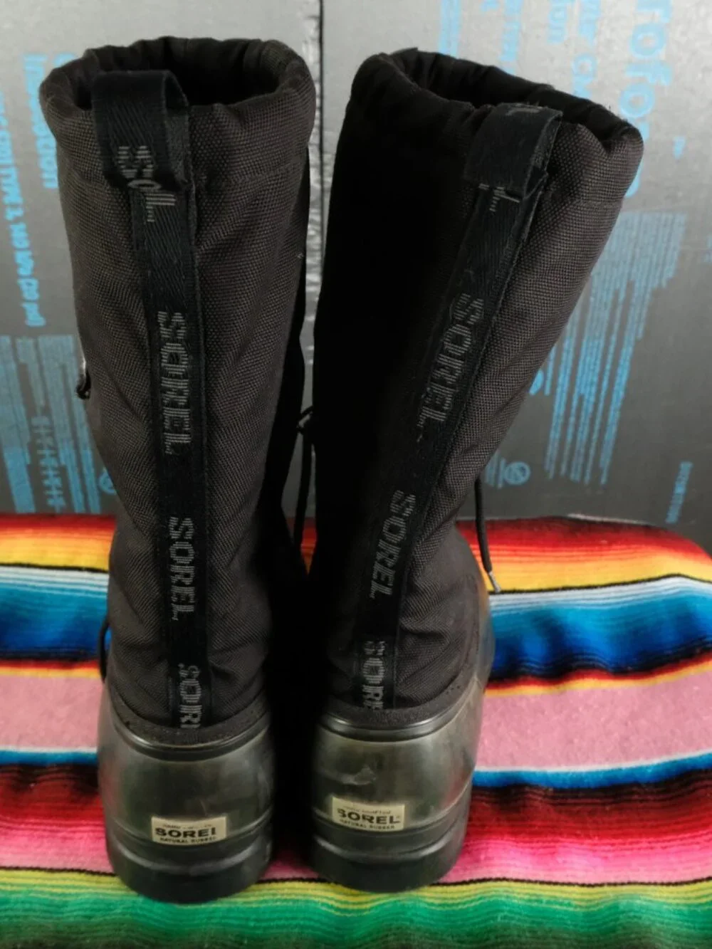 Sorel Winter Boots Womens 10 Black Glacier Insulated Retro - Picture 5 of 10